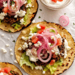Turkey Smash Burger Tacos That Hit Every Craving Just Right 3 Turkey Smash Burger Tacos with Mediterranean Toppings