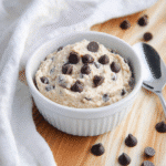 How to Make the Best High-Protein Cottage Cheese Cookie Dough 3 Cottage cheese cookie dough topped with chocolate chips