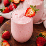 Cottage Cheese Smoothie: Your New Favorite Way to Get a Creamy Protein Fix 3 Glass of cottage cheese smoothie with strawberry garnish