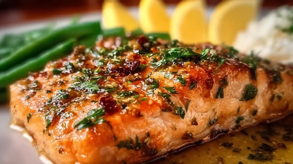 Delicious grilled Texas Roadhouse salmon served on a platter