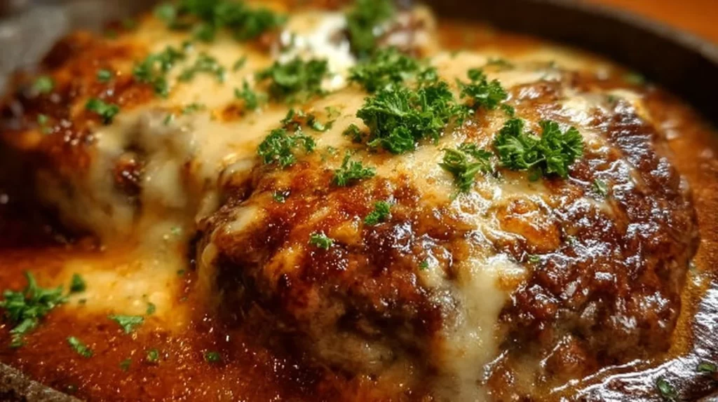 Amish Hamburger Steak Bake, a delicious comfort food recipe