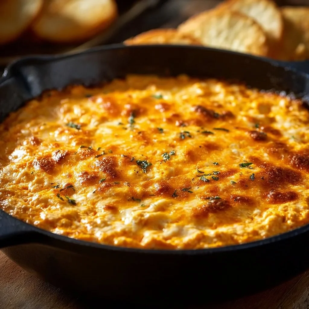 Delicious Buffalo Chicken Dip served in a bowl with tortilla chips.