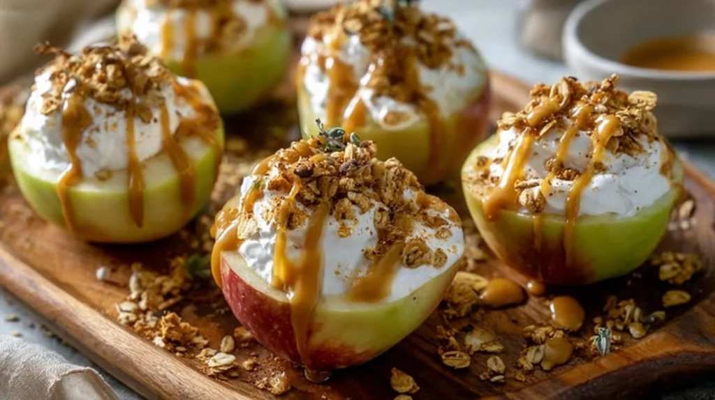 High-protein apple bites with fresh apples and protein-packed ingredients