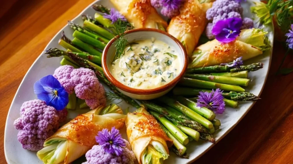 Colorful dishes showcasing spring recipes with fresh ingredients