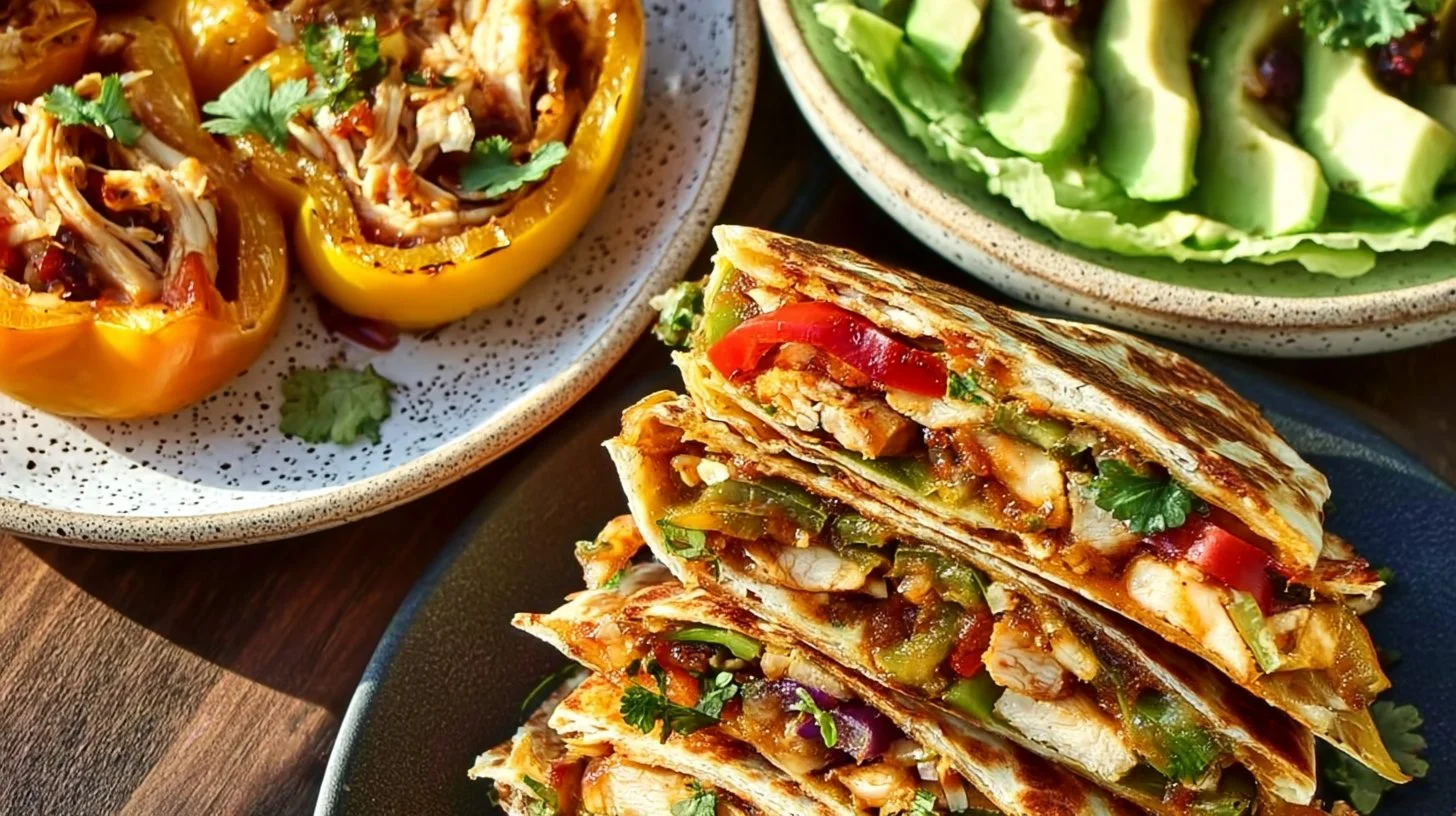 Delicious rotisserie chicken served with fresh ingredients and herbs