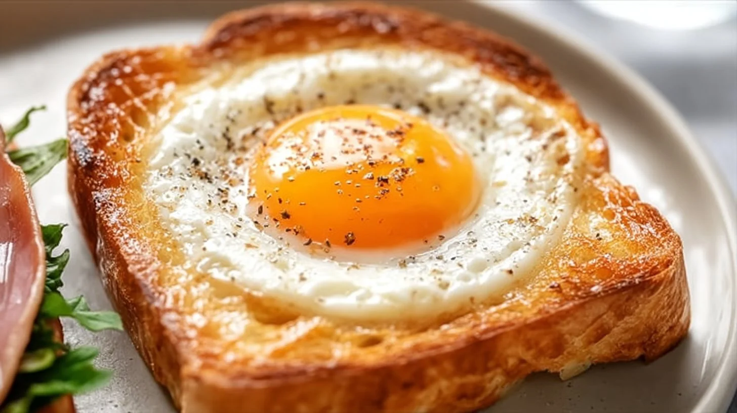 Air Fryer Egg Toast 1 Delicious Air Fryer Egg Toast served on a plate