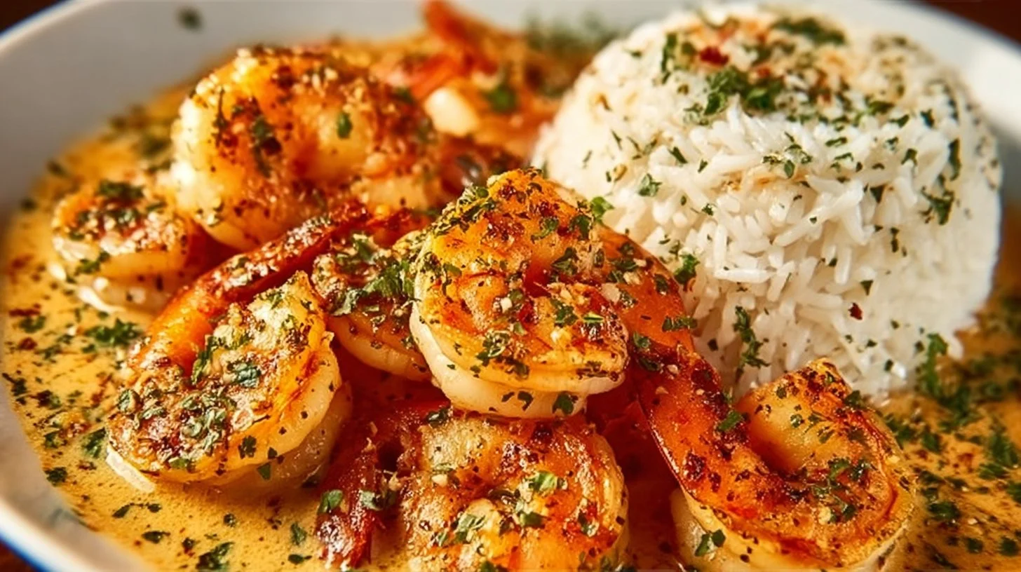 Easy shrimp and rice dish cooked with spices and vegetables.