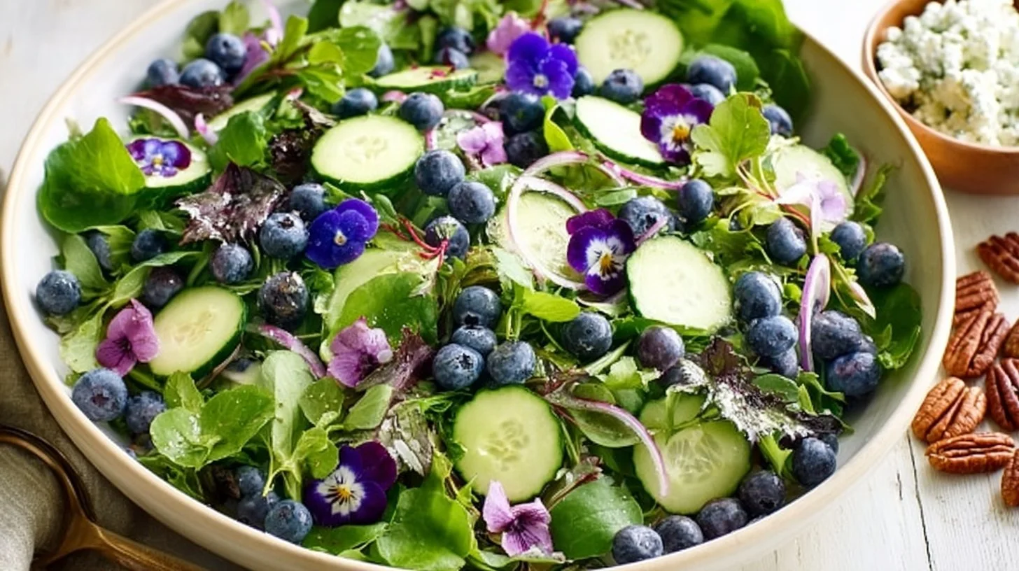 A vibrant bowl of light spring salads featuring fresh greens and seasonal vegetables.