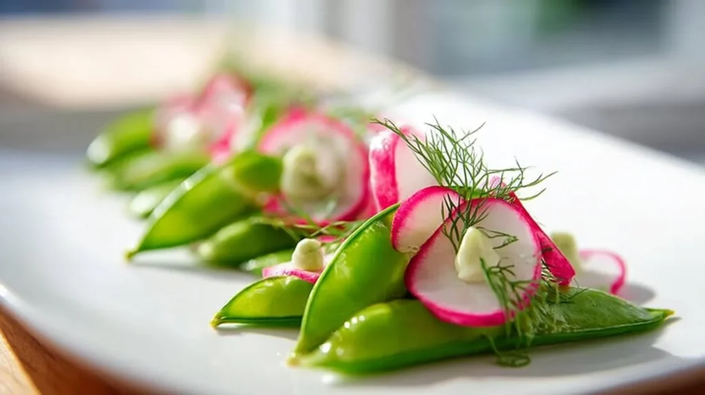 Spring garden bites with fresh ingredients and vibrant colors.