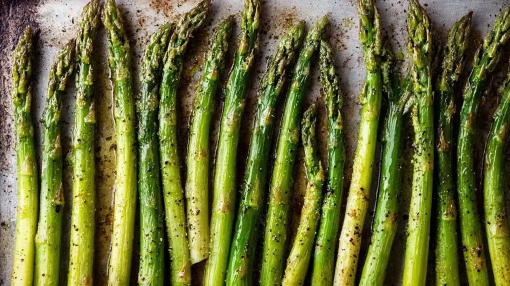 Fresh green asparagus during the asparagus season with cooking tips.