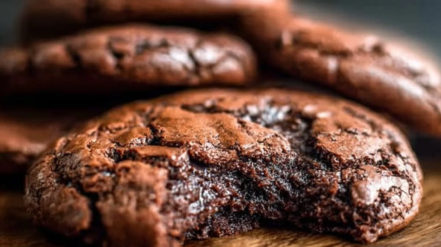 Delicious brownie cookie baked to perfection on a plate