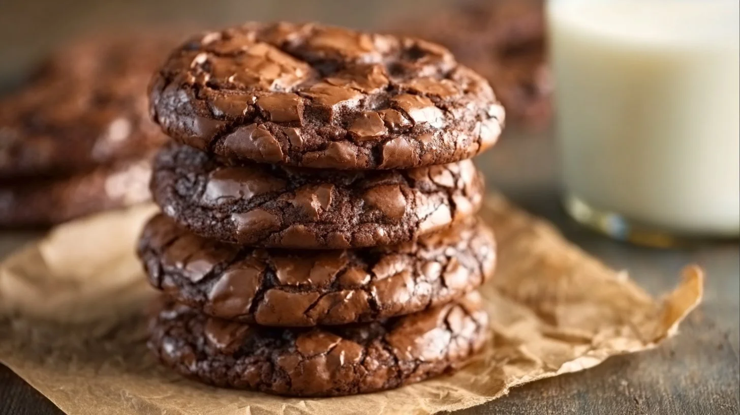 Delicious Brownie Cookie with chocolate chunks and a gooey center