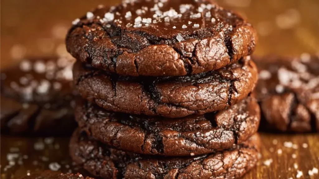 Decadent Brownie Mix Cookies on a plate, perfect for dessert lovers.