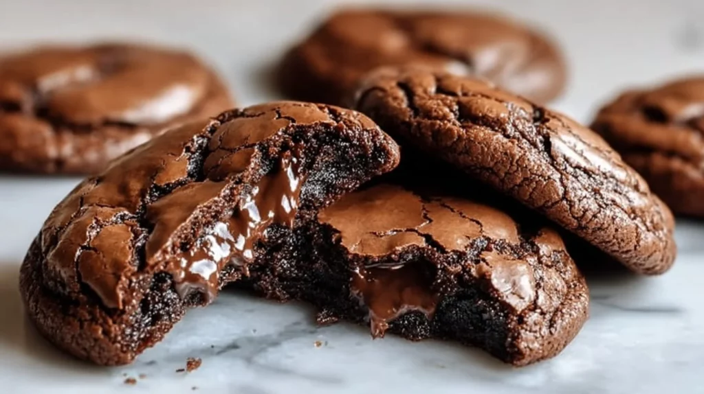 Delicious Brownie Mix Cookies on a plate, freshly baked and ready to enjoy