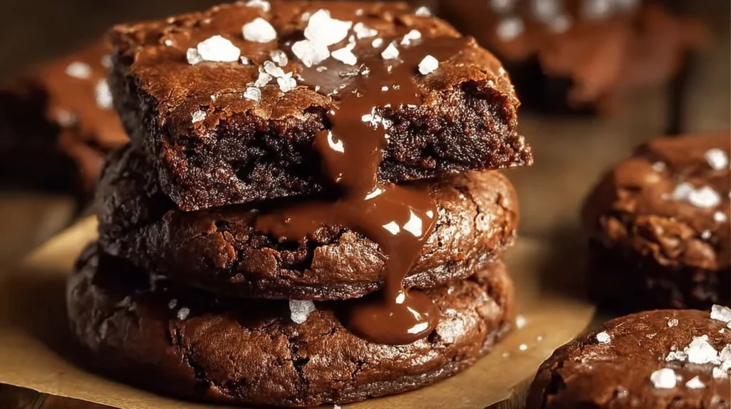 Delicious brownie mix cookies on a plate, ready to enjoy.
