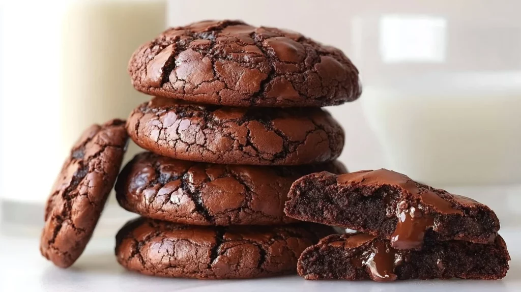 Delicious homemade brownie mix cookies on a plate