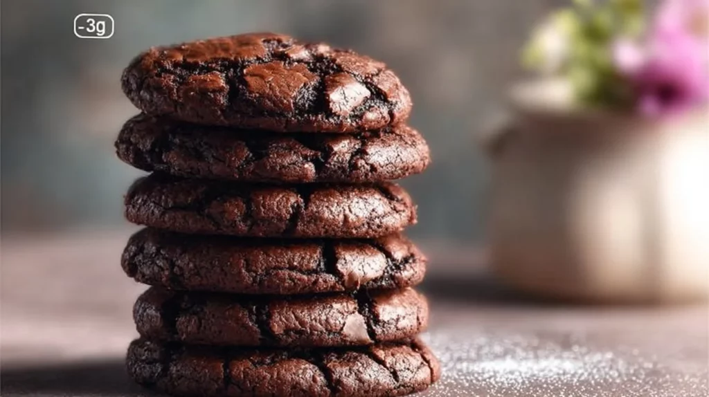 Delicious fudgy brownie mix cookies on a white plate