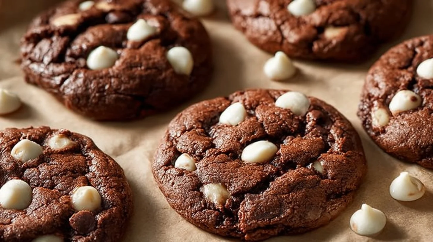 Delicious brownie mix cookies fresh from the oven
