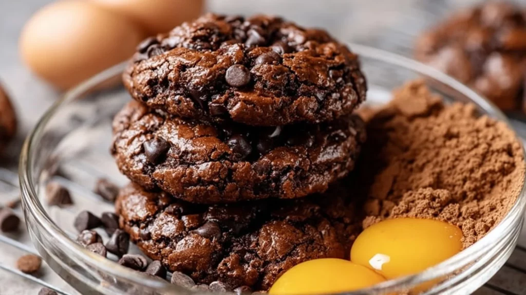Delicious Brownie Mix Cookies baked fresh from the recipe