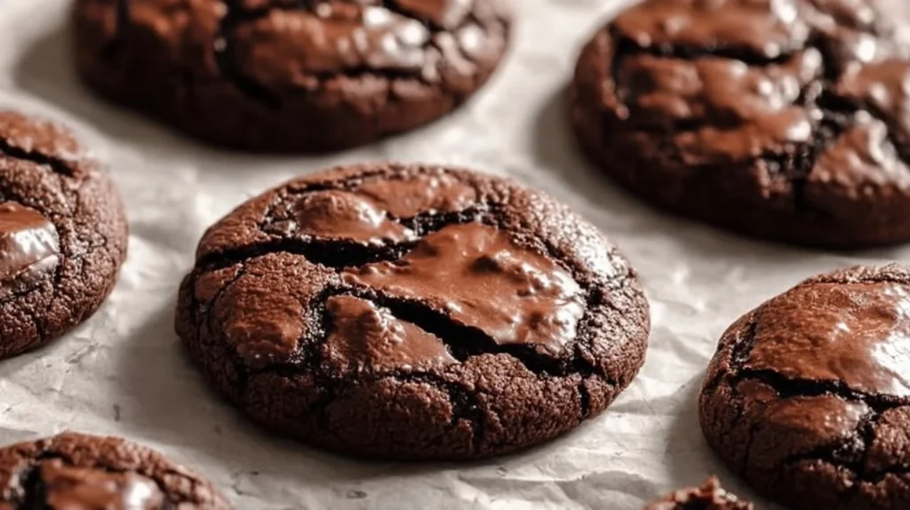 Delicious chocolate brownie cookies with a rich, fudgy texture