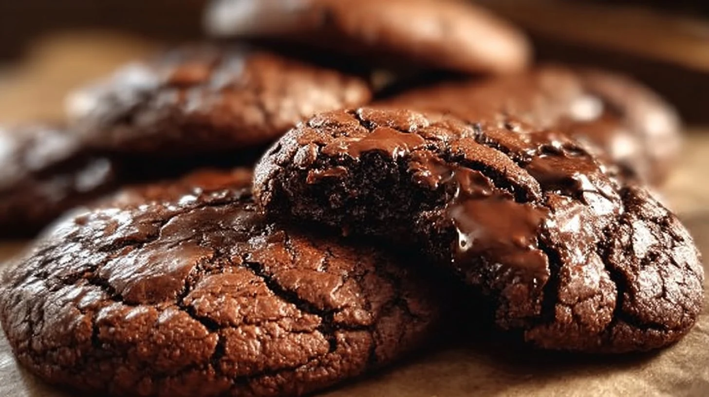 Delicious cookies made from brownie mix ready to be enjoyed