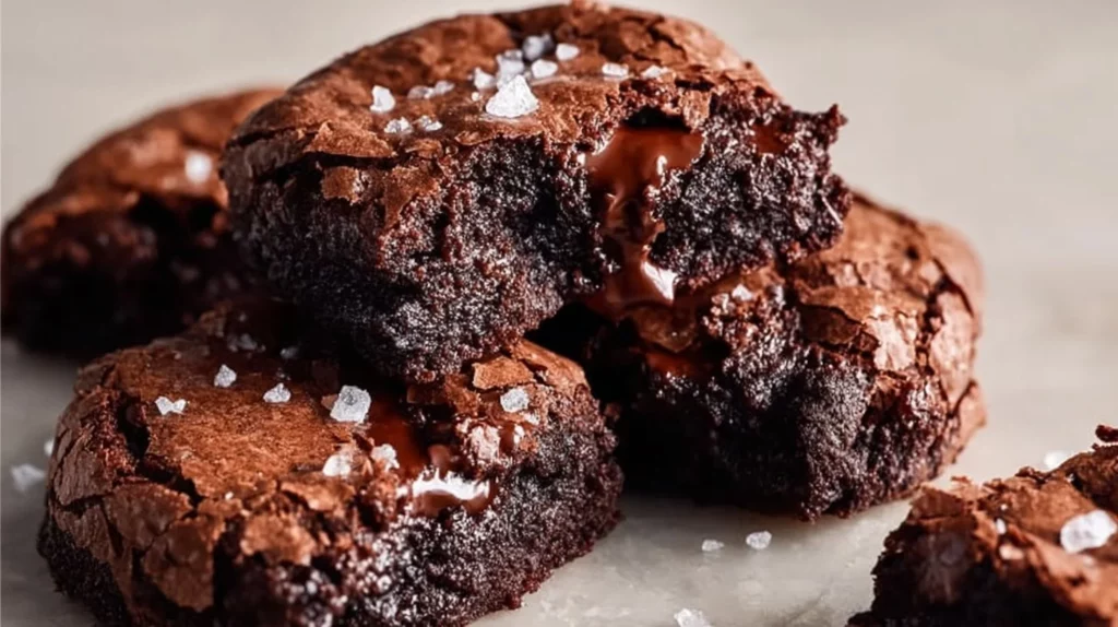Fudgy chewy browkies, a delicious mix of brownies and cookies.