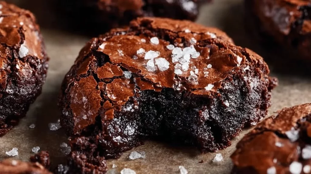 Delicious fudgy chewy browkies served on a plate, perfect dessert