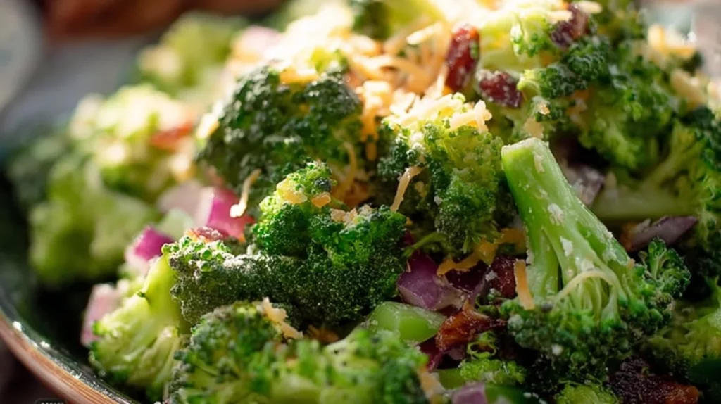 Tangy Gordon Ramsay broccoli salad served in a bowl