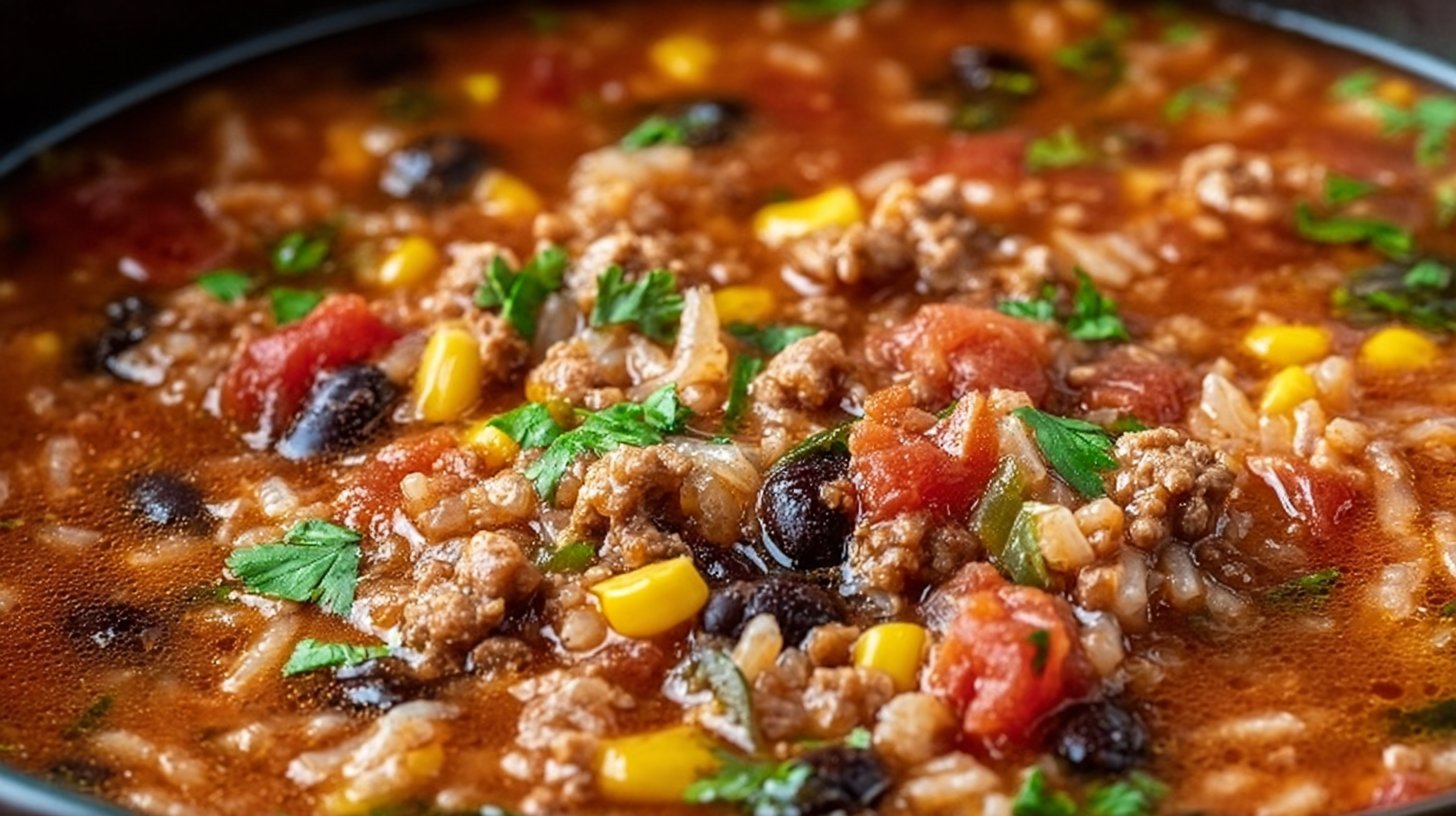 Mexican Beef and Rice Soup