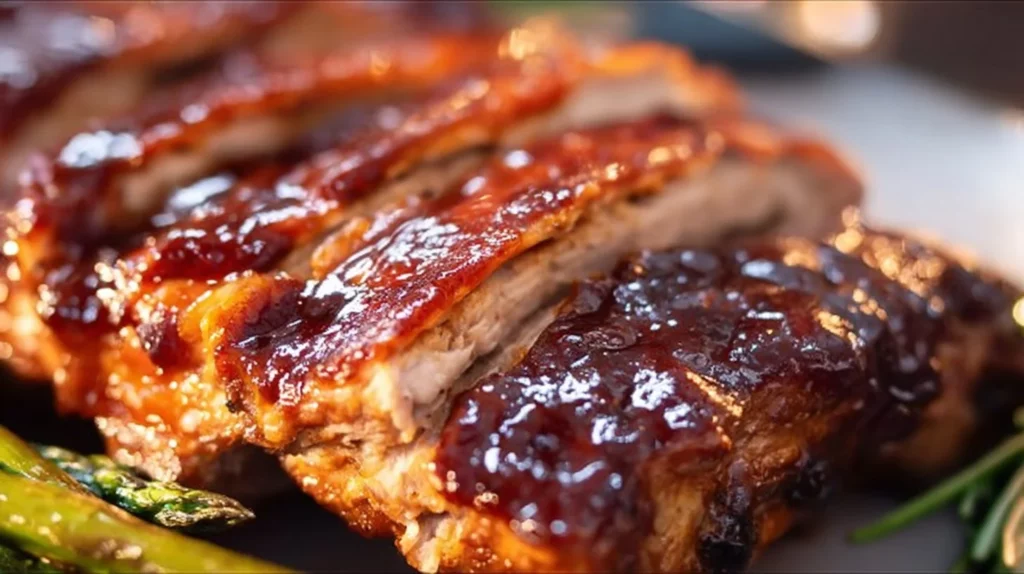 Delicious American style BBQ ribs cooked to perfection