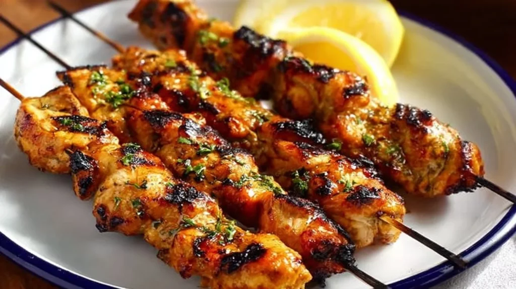 Grilled Filipino Chicken Skewers marinated in traditional spices