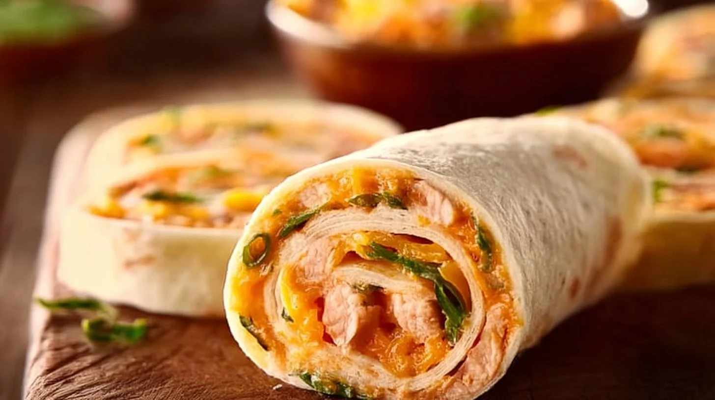 Plate of delicious Taco Tortilla Roll Ups ready to be served