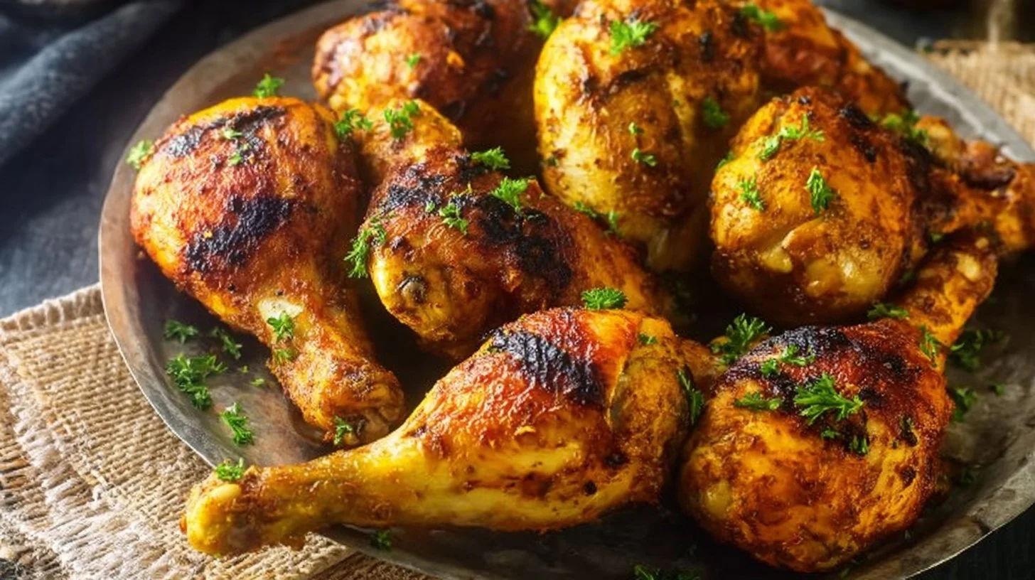 Delicious Brazilian Chicken seasoned with authentic Baiano spices