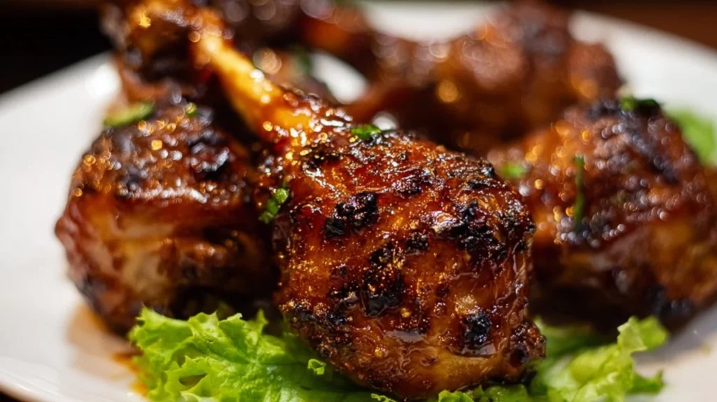 Delicious Chicken Drumstick Lollipops served on a platter