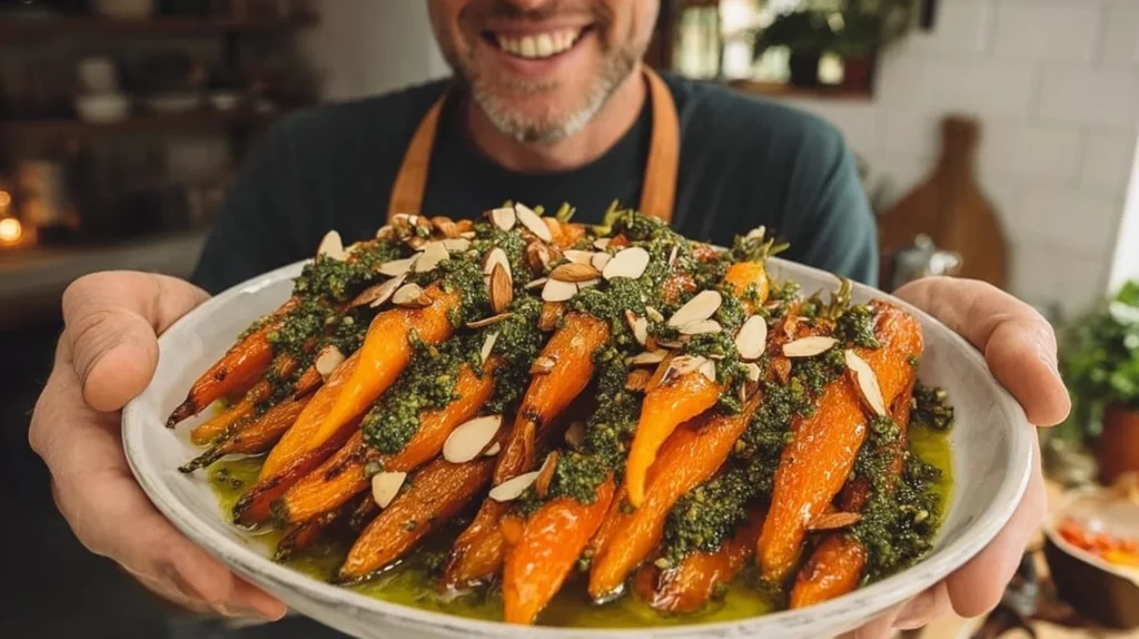 Fresh chimichurri sauce in a bowl with herbs and spices for grilling.