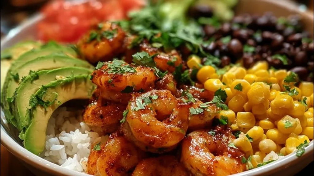 Delicious Chipotle Lime Shrimp Bowl with vibrant ingredients