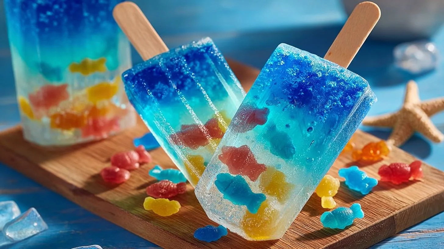 Colorful edible aquarium popsicles for aquatic pets