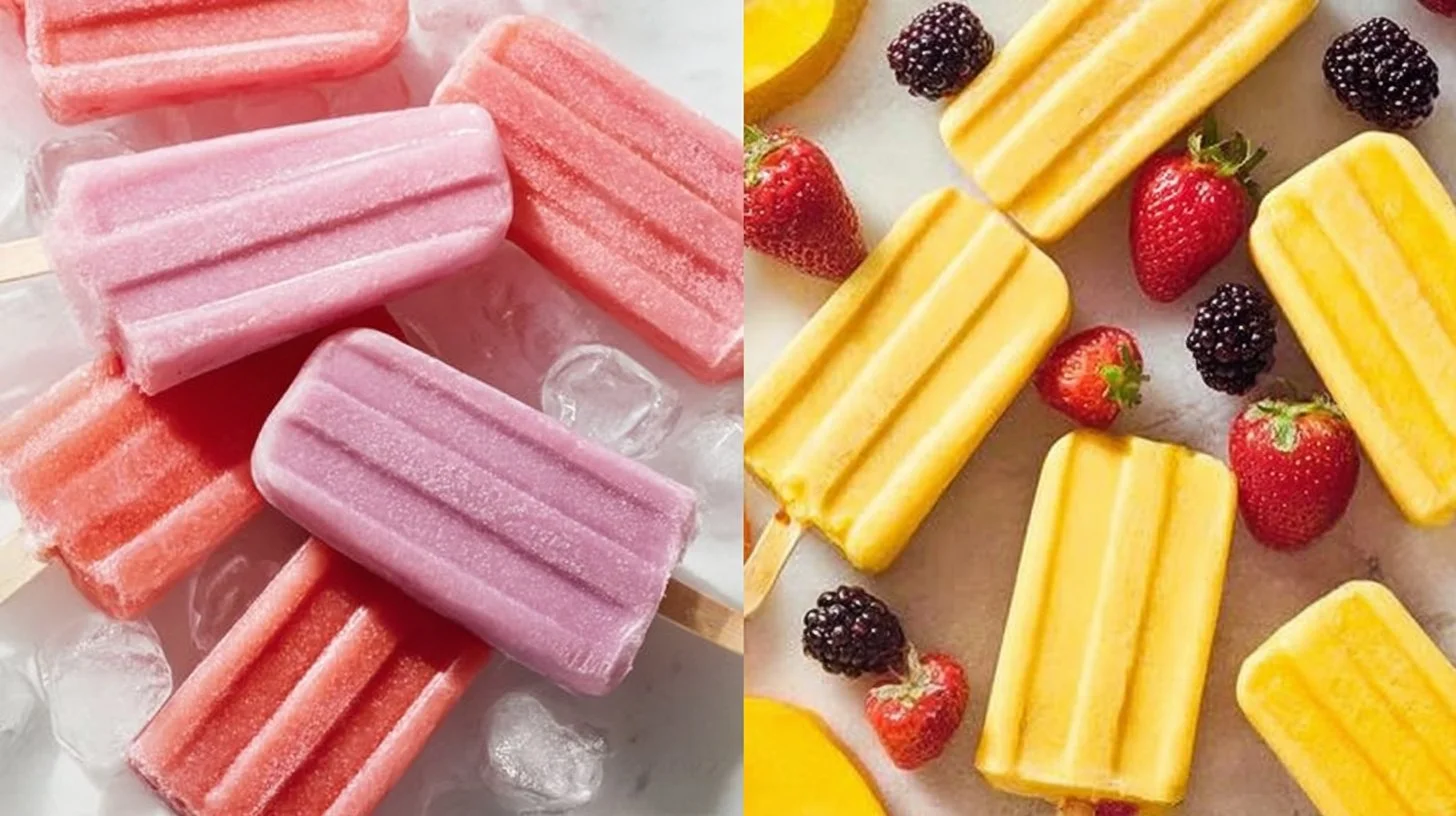 Delicious healthy homemade popsicles made with fresh fruits and natural ingredients