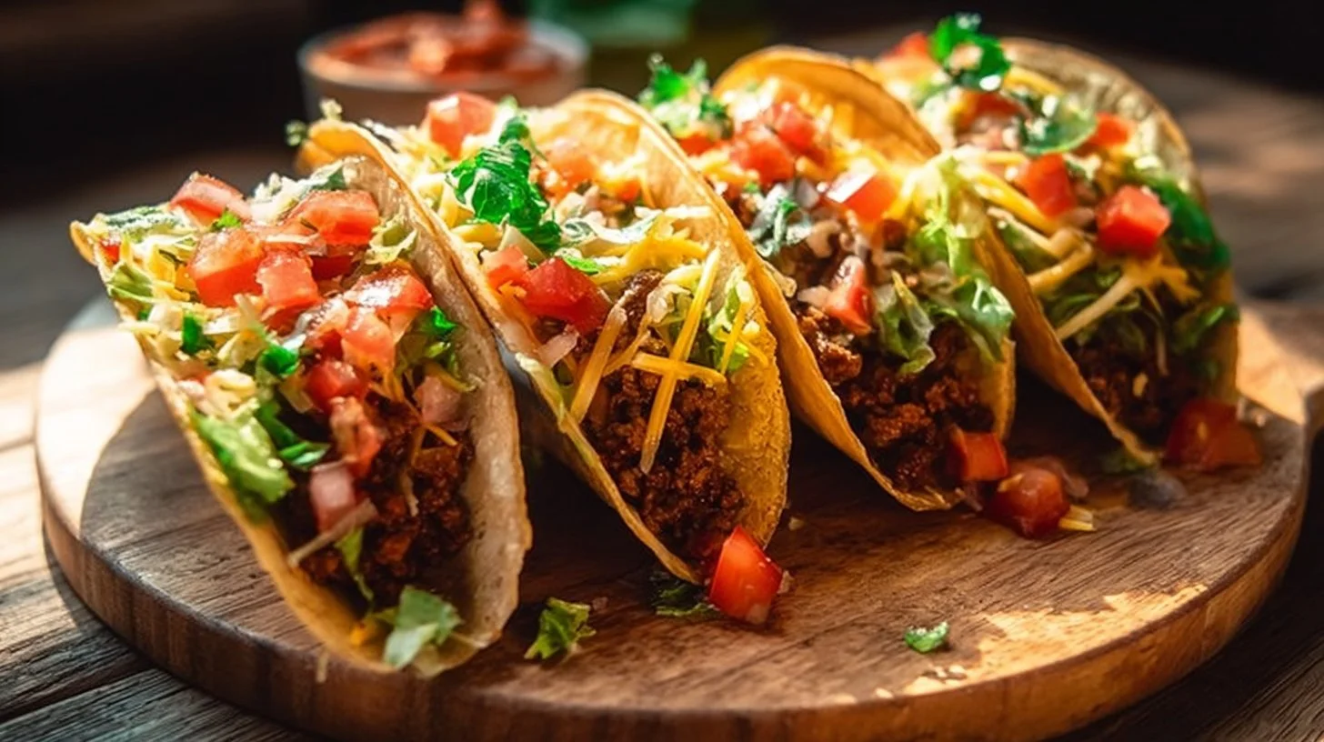 Bowl of homemade taco meat seasoned with spices, ideal for tacos or burritos