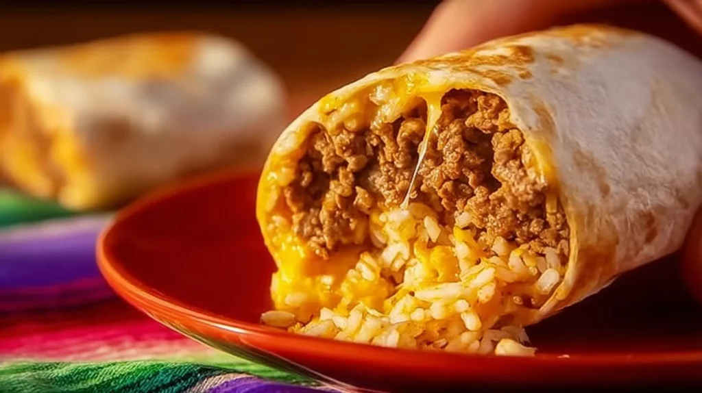 Delicious quesarito featuring cheese and flavorful fillings wrapped in a tortilla.