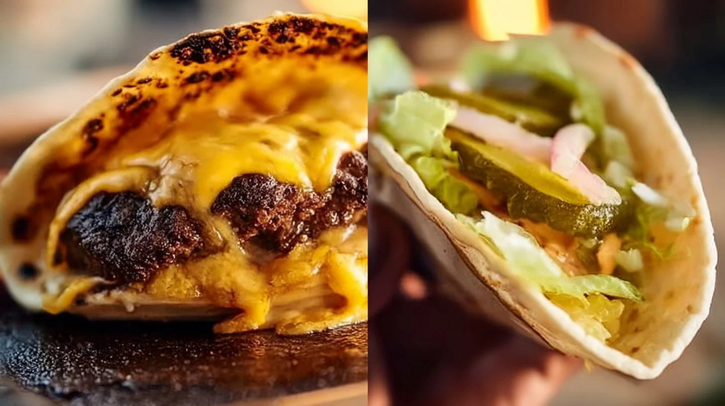 Delicious Smash Burger Tacos with savory burger sauce