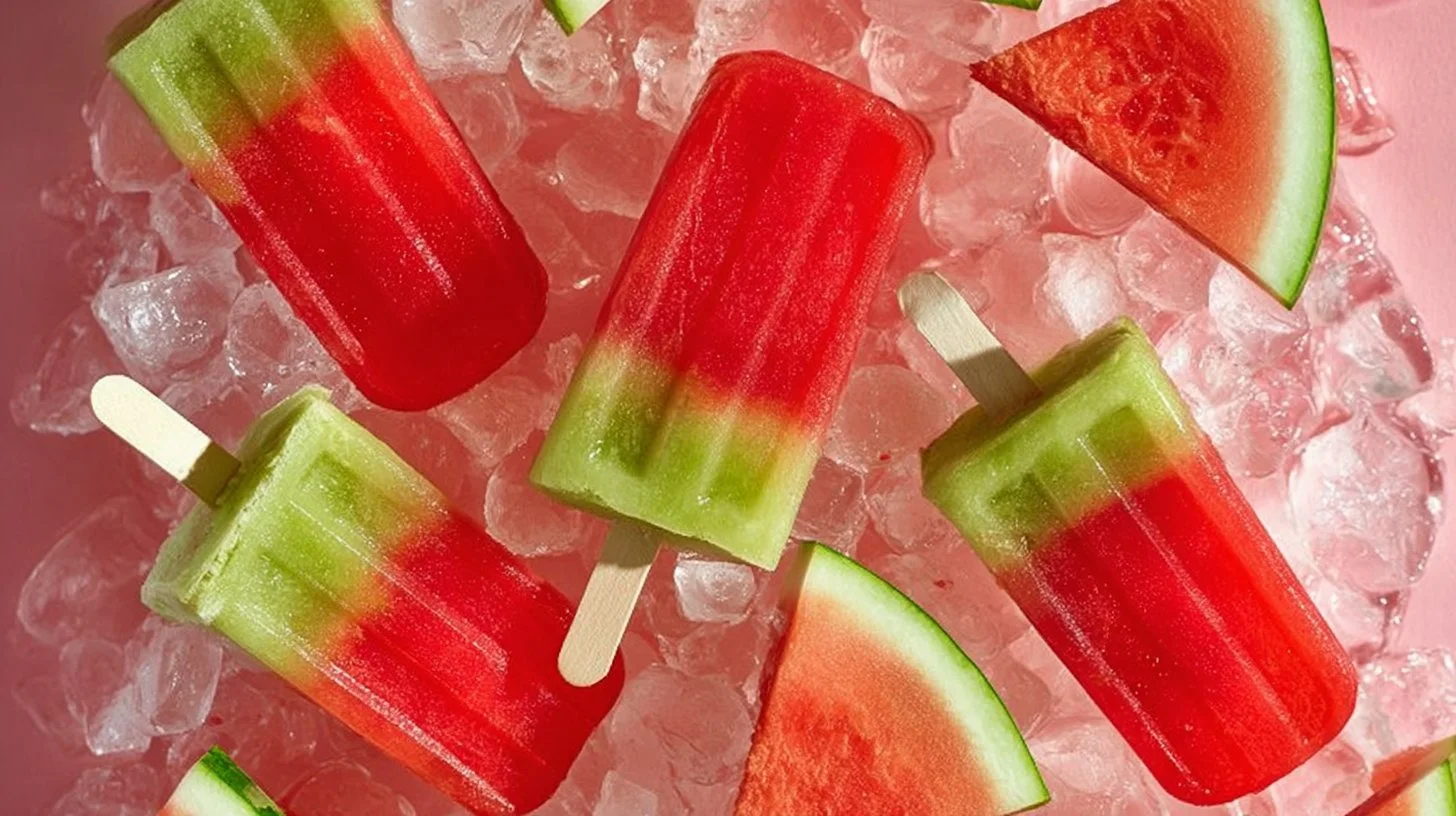 Assorted yummy frozen treats including ice cream, popsicles, and frozen yogurt.