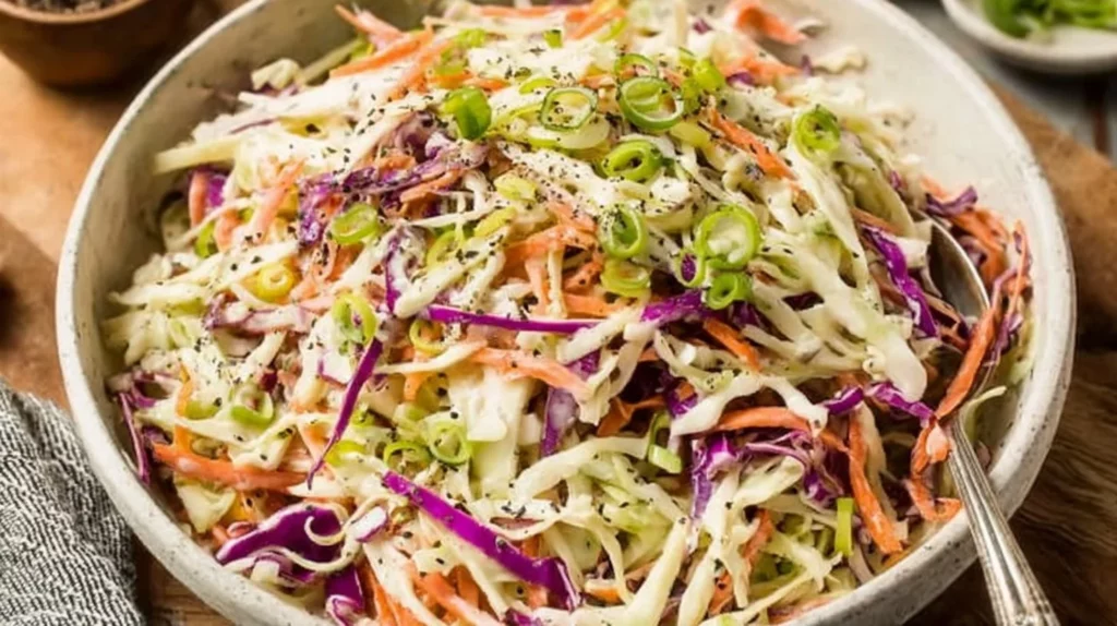 Bowl of Classic Coleslaw with shredded cabbage and carrots