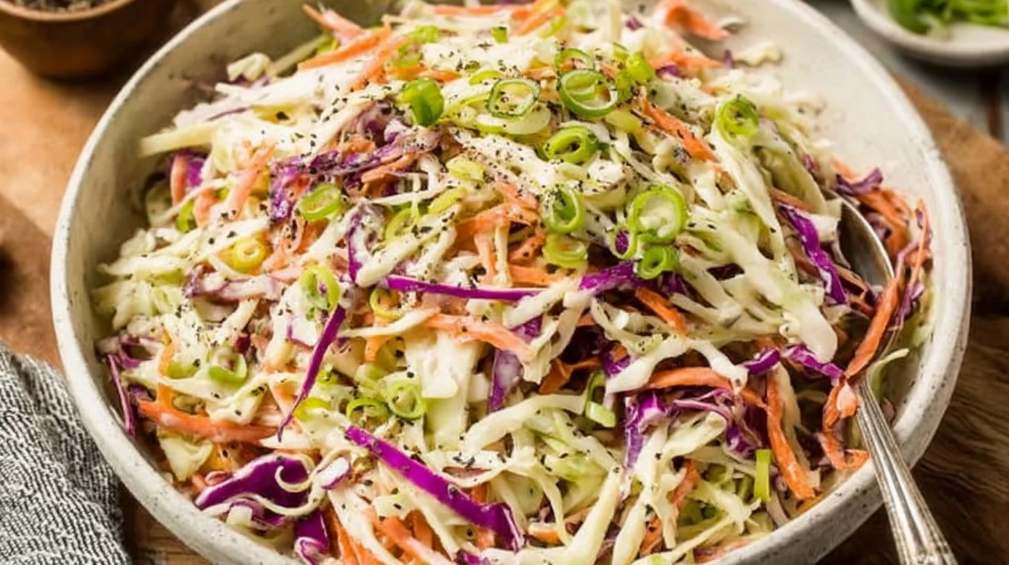 Bowl of Classic Coleslaw with shredded cabbage and carrots
