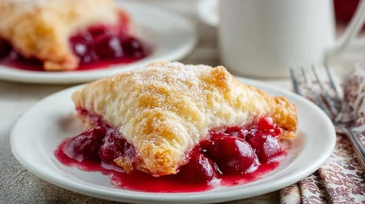 Crescent Cherry Cheesecake Cobbler 2 Delicious Crescent Cherry Cheesecake Cobbler dessert topped with cherries
