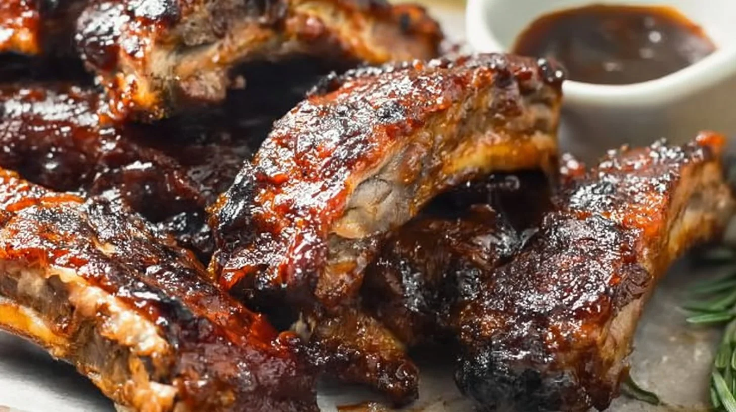 Deliciously cooked easy baby back ribs on a grill