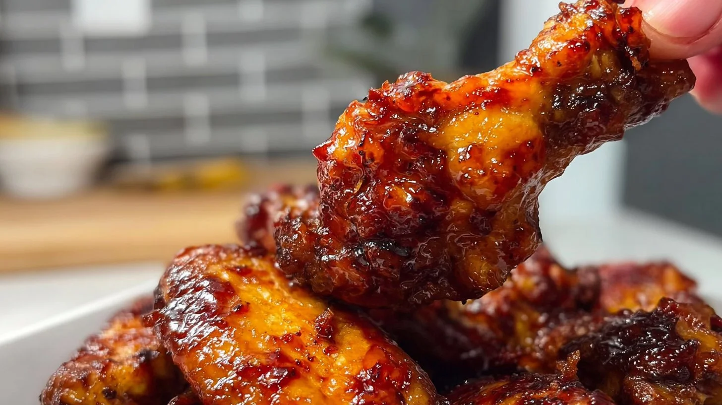 Plate of Honey Harissa Chicken garnished with herbs and spices