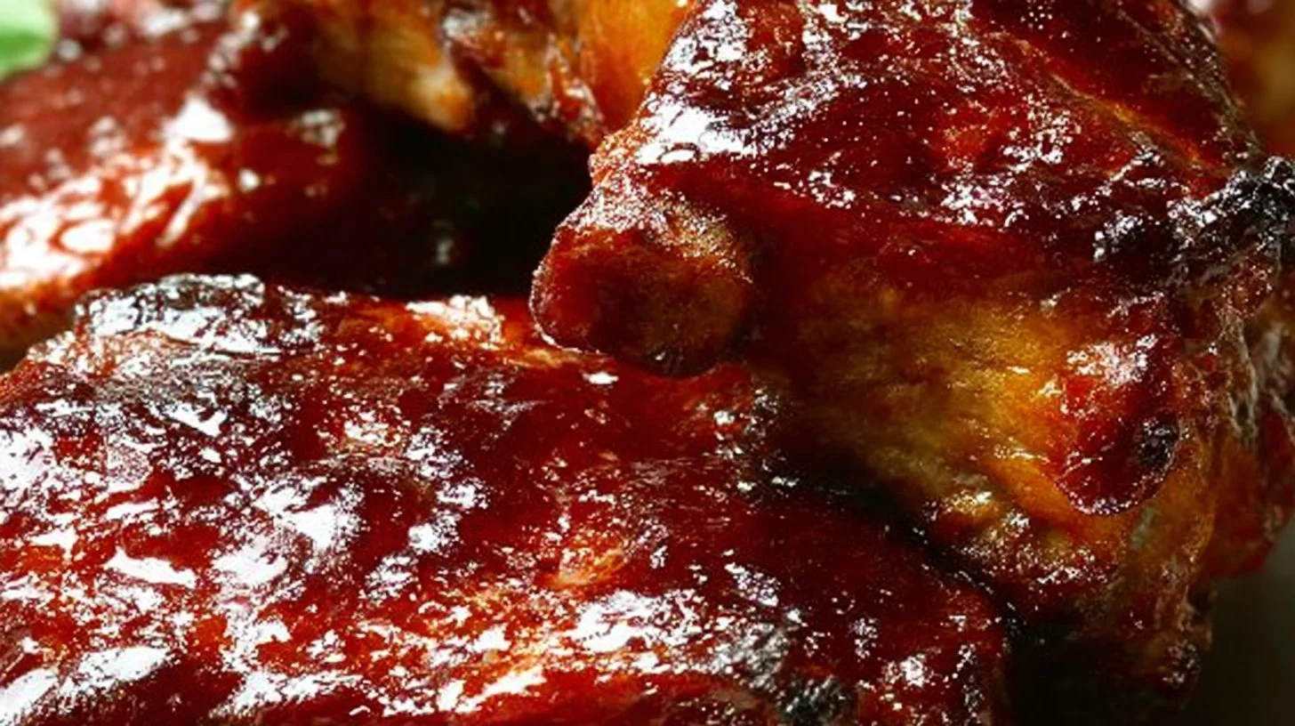 Juicy Cajun-Style Barbecued Baby Back Ribs plated with sides