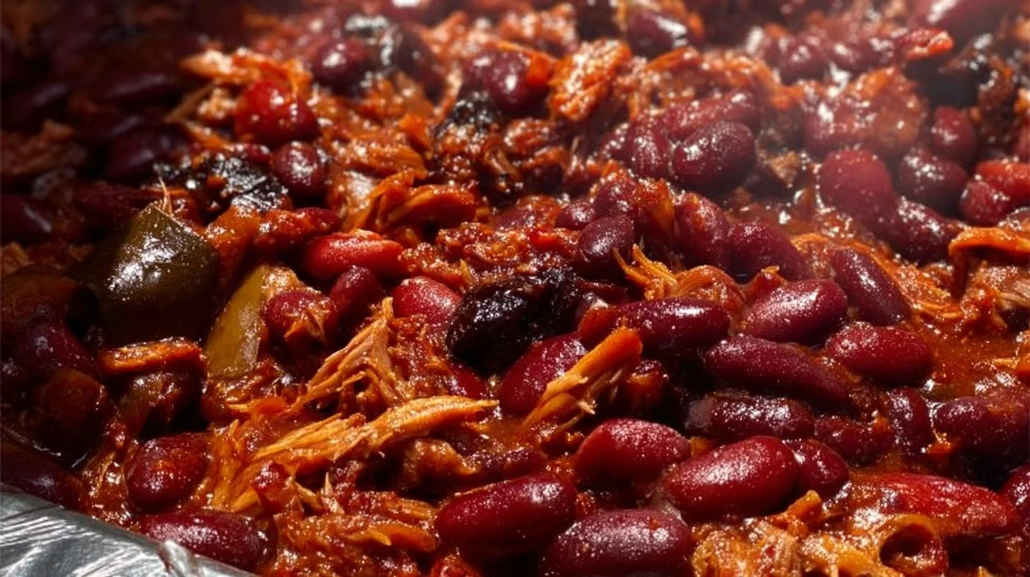 Delicious Oklahoma Joe's smoked beans recipe with smoky flavors and rich ingredients.