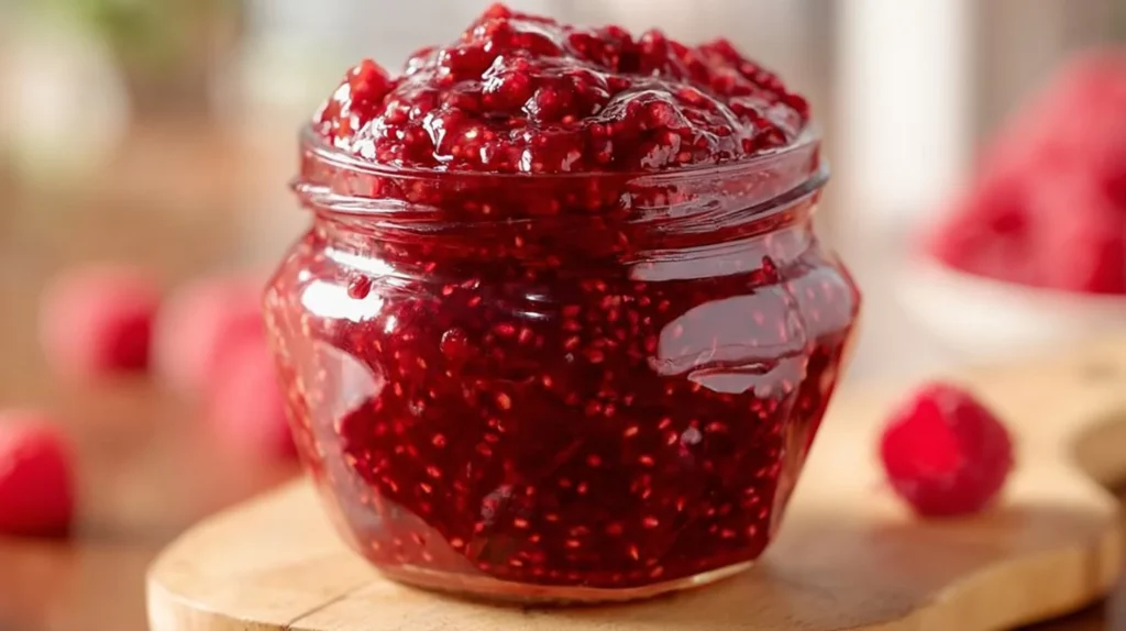 Delicious raspberry filling ready to enhance cakes and pastries